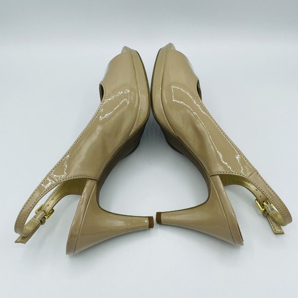 Bandolino Heels Womens Size 9 M Nude Beige Melt Stiletto Sling Back Sandals - Picture 9 of 10